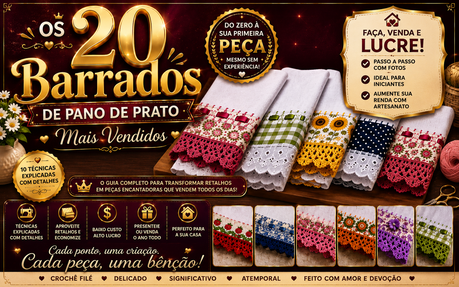 Capa do material 20 Barrados maravilhosos para acabamento