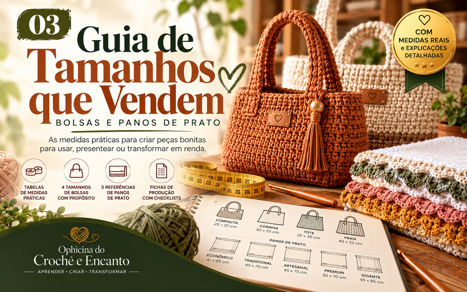 Capa do material Guia de tamanhos mais vendidos
